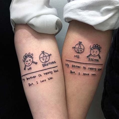 sibling tattoos|funny sibling tattoos.